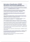 Derivative Classification STEPP Questions And Answers&lpar;RATED A&plus;&rpar;