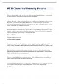HESI Obstetrics&sol;Maternity Practice  exam 2023 with 100&percnt; correct answers