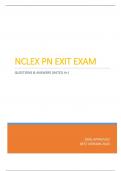 NCLEX PN EXIT EXAM - QUESTIONS & ANSWERS (RATED A+) 100% REVIEWED BEST VERSION 2020