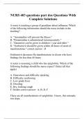 NURS 403 questions part dos Questions With Complete Solutions