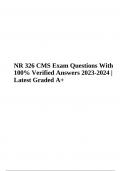 NR 326: Final Exam Questions With Verified Answers 2023-2024 Latest Graded A+