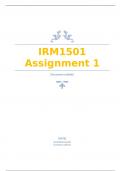 IRM1501 Assignment  1