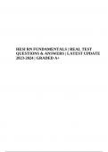 NEW HESI RN FUNDAMENTALS REAL EXAM - QUESTIONS & ANSWERS GRADED A+