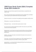CBIS Exam Study Guide (Q&A) Complete Guide 2023 Graded A+.