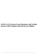 LEED v4 GA Practice Exam Questions with Verified Answers &lpar;2023 Update&rpar; Assured Success &lpar;100Qs&rpar;&period;