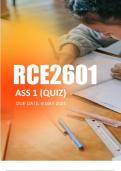 RCE2601 Assignment 1 Quiz 2024