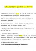 RICA Sub Test 1 questions and answers&rcub; &lpar;2022&sol;2023&rpar; &lpar;verified answers&rpar;