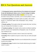 RICA Test  questions and answers&rcub; Latest 2023 - 2024 &lpar;verified answers&rpar;