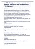 certified dialysis nurse review and sample questions and answers rated 100&percnt; correct&period;