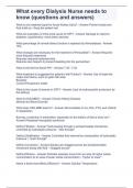 What every Dialysis Nurse needs to know &lpar;questions and answers&rpar; 