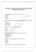 170 Medical-Surgical Nursing MCQs 100&percnt; GENUINE AND  VERIFIED QUESTION BANK