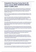 Outpatient Nursing Comp Asmt &lpar;30 mins&rpar; solved &lpar;MHS GENESIS MHSG-US527-COMP&rpar; 2023