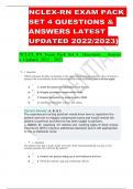 NCLEX&lowbar;RN&lowbar;Exam&lowbar;Pack&lowbar;Set&lowbar;4&lowbar;&lowbar;Questions&lowbar;&lowbar;&lowbar;Answers&lowbar;Updated&lowbar;2022&lowbar;&lowbar;2023