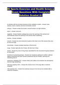 IB Sports Exercise and Health Science Exam Questions With Complete Solution Graded A+
