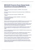 MCOLES Firearms Exam Study Guide Questions & Answers&lpar;RATED A&rpar;