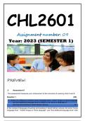 CHL2601 ASS 9 2023 Answers
