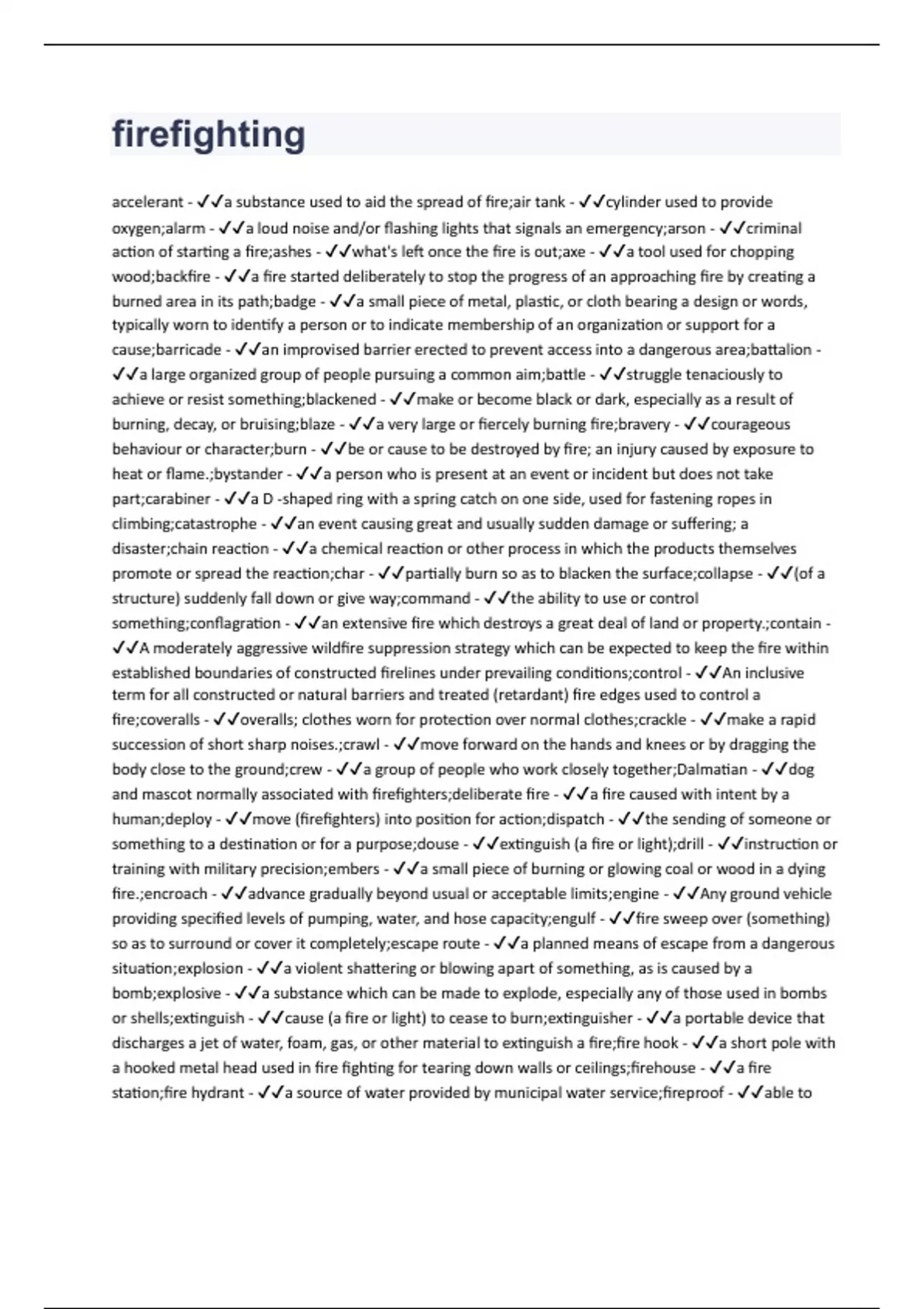 firefighting Questions And Answers - Firefighting - Stuvia US