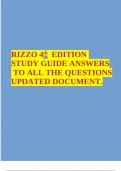 RIZZO 4th EDITION STUDY GUIDE ANSWERS TO ALL THE QUESTIONS UPDATED DOCUMENT.
