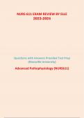 NURS 611 EXAM REVIEW BY ELLE 2023-2024 / Advanced Pathophysiology (NURS611)