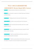 WGU C484 LEADERSHIP PRE ASSESSMENT- Review Rated 100&percnt; Correct
