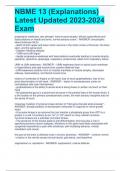 NBME 13 (Explanations) Latest Updated 2023-2024 Exam