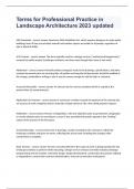 Terms for Professional Practice in Landscape Architecture 2023 updated