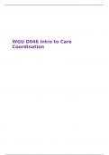 WGU D046 Intro to Care Coordination Questions and Answers