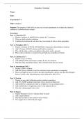 CHEM 104 Experiment 8 : Urinalysis summer 2023 portage learning (Chemistry notebook)