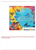 Test Bank for Varcarolis' Foundations of Psychiatric-Mental Health Nursing 9th Edition by Margaret Jordan Halter