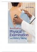 Bates’ Guide to Physical Examination and History Taking 13th Edition Bickley Test Bank