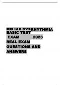 Relias Dysrhythmia Basic Test 35 Questions and Answers 2023 (Basic A Dysrhythmia)