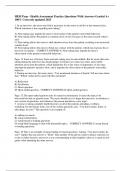 HESI Prep - Health Assessment Practice Questions With Answers Graded A&plus; 100&percnt; Correctly updated 2023