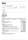 AQA A level BIOLOGY Paper 1 MAY 2023 QUESTION PAPER