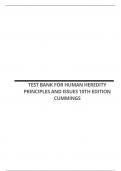 TEST BANK FOR HUMAN HEREDITY PRINCIPLES AND ISSUES 10TH EDITION CUMMINGS