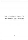 TEST BANK FOR FUNDAMENTALS OF BIOCHEMISTRY, VOET 4TH EDITION