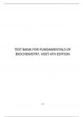 TEST BANK FOR FUNDAMENTALS OF BIOCHEMISTRY&comma; VOET 4TH EDITION