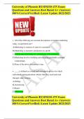 University of Phoenix BUSINESS 475 Exam Questions and Answers Best Rated A&plus; 2023