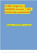 LPL4801 Assignment 1 (ANSWERS) Semester 2 2023 - DISTINCTION GUARANTEED