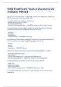 N322 Final Exam Practice Questions&vert; 25 Answers&vert; Verified