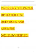 CATEGORY 3 NON-CAB OPERATED TEST 2023 A+ GRADED 100% VERIFIED