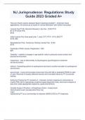 NJ Jurisprudence&colon; Regulations Study Guide 2023 Graded A&plus;