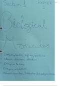 Biological Molecules: Chapter 1 AQA A level Biology 