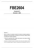 FBE2604 Assignment 2 Semester 2 - 2023