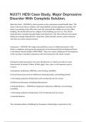NU371 HESI Case Study&comma; Major Depressive Disorder With Complete Solution & NU371 HESI Case Study PVD With Amputation With Complete Solution&period;
