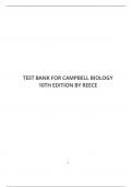 TEST BANK FOR CAMPBELL BIOLOGY 10TH EDITION BY REECE