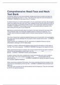 Comprehensive Head Face and Neck Test Bank