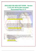 2022/2023 RN HESI EXIT EXAM - Version 3 (V3) All 160 Qs &As Included - Guaranteed Pass A+!!!