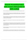 Forensic Accounting Exam 1 with answers 2023 graded A+ 100% verified