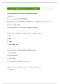 Hearing Screening Post-Test  &vert; Questions with 100&percnt; Correct Answers &vert; Updated & Verified