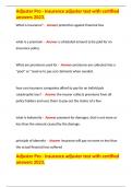 Adjuster Pro - Insurance adjuster test with certified answers 2023&period;